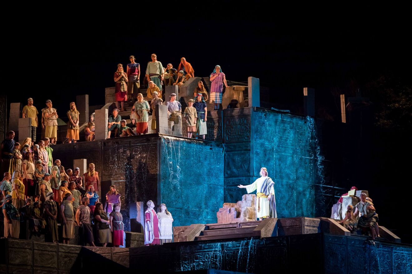 The Hill Cumorah pageant in a past performance in Ontario County.